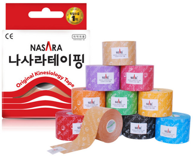 나사라 키네시올로지 테이프 5cm, 베이지 1롤, 1개, 1개입