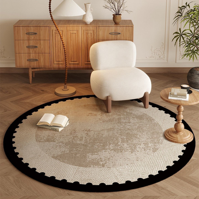 사계절 워싱북유럽 패턴 원형 거실 카페트