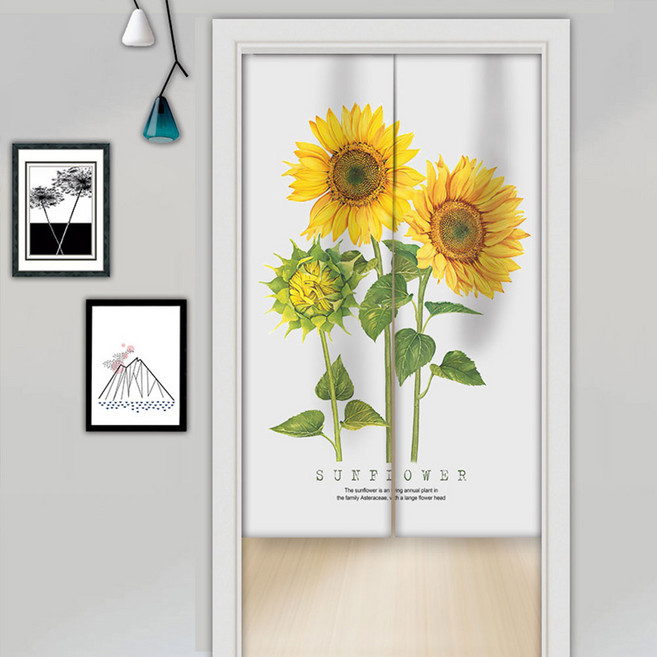 메이스 찍찍이 붙이는 화장실 주방 방문 가림막 커튼