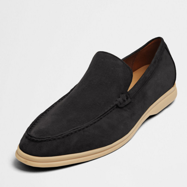 보닌 양가죽 스웨이드 썸머워크 커먼 로퍼 RO053BK