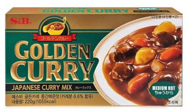 에스앤비골든 카레 중간매운맛, 220g, 1개