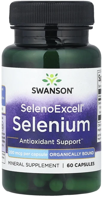 Swanson SelenoExcell® 셀레늄 200mcg 캡슐 60정, SwansonSelenoExcell셀레늄200mcg캡슐, 1개 - 쿠팡