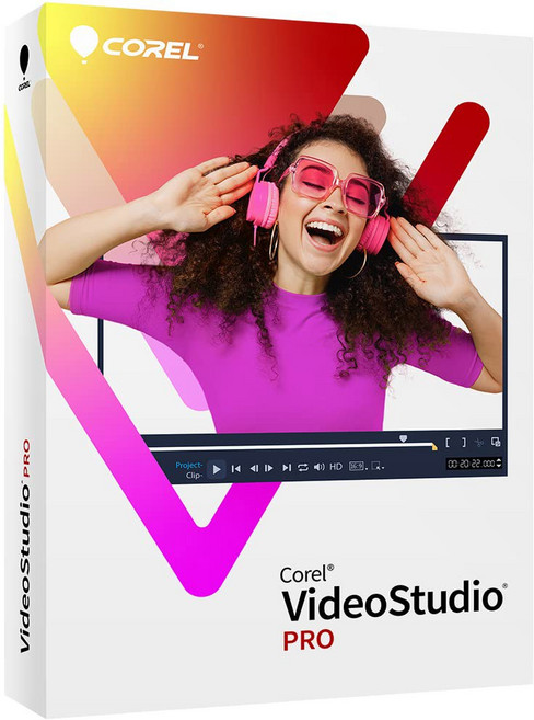 코렐 비디오스튜디오 얼티밋 2023 | 프리미엄 이펙트 컬렉션이 포함된 비디오 편집 소프트웨어 슬라이드쇼 메이커 스크린 레코더 DVD 버너 [PC 다운로드], PC Key Card, Pro