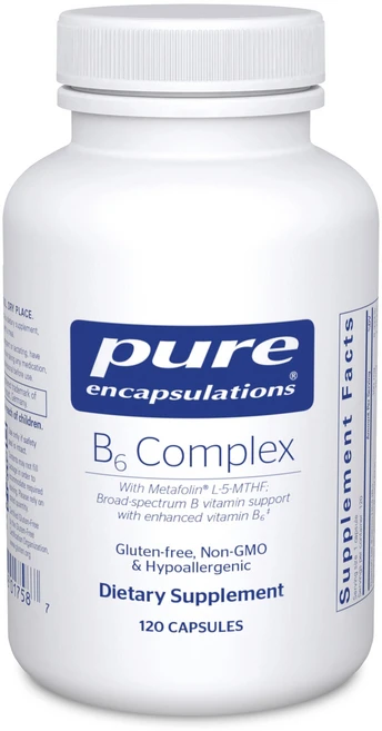 퓨어 인캡슐레이션스 B6 복합체 - 신경계 & 뇌 건강 지원 Pure Encapsulations B6 Complex - Supports Nervous System & Brain H, 120개 (1팩), 1개 - 쿠팡
