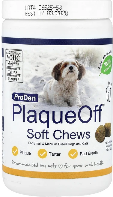 중소형견·고양이 치석 소프트츄 90개 225g | ProDen PlaqueOff - 쿠팡