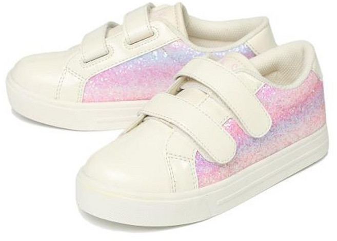 닥스리틀 스팽글 벨크로 운동화 DTS65UQ53M WT