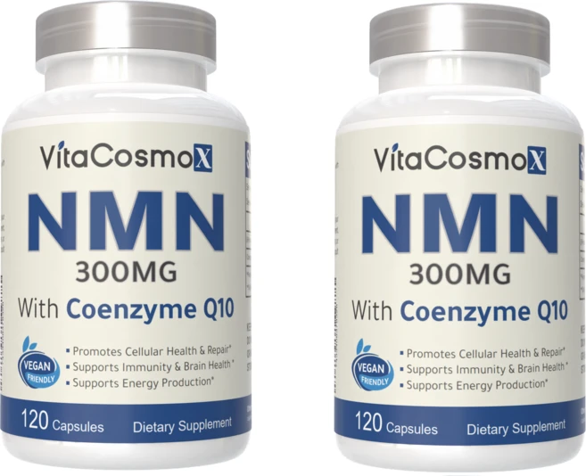VitaCosmoX 비타코스모 식물성 NMN + 코엔자임큐텐 300mg 야채캡슐, 2개, 120정 - 쿠팡