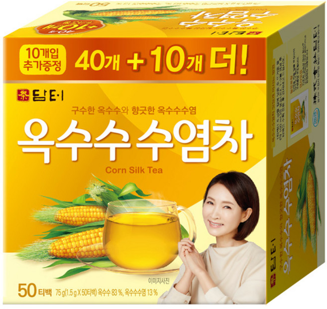 담터 옥수수수염차 40티백, 1.5g, 40개입, 4개