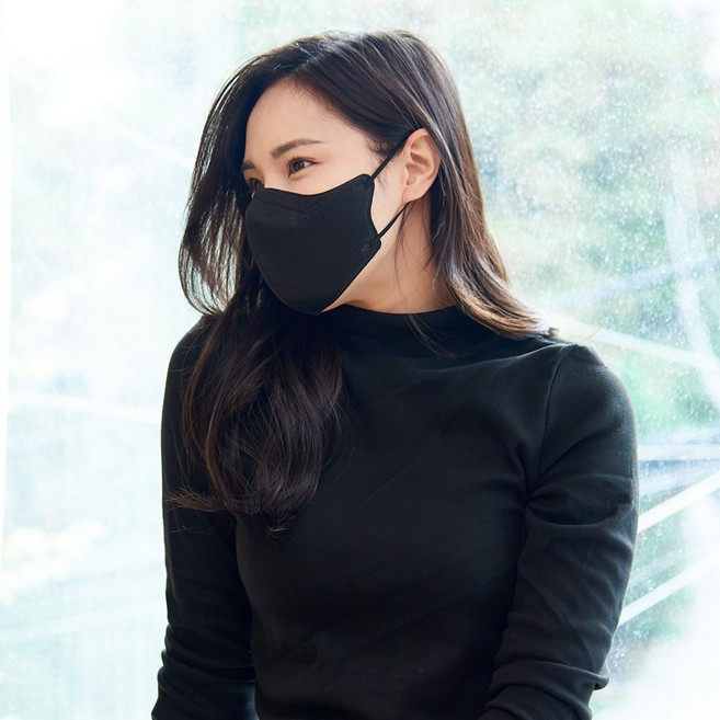 MANON 마농 KF94 슬림핏 S 소형사이즈 보건용 새부리형 마스크 숨쉬기편한 귀가편한 마스크, 1개, 솔리드 블랙, 25개입