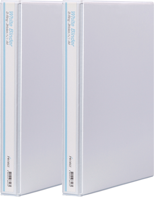 프로비즈 백색투명 3공 D링 바인더 2cm 화이트 투명, 2개, 화이트투명