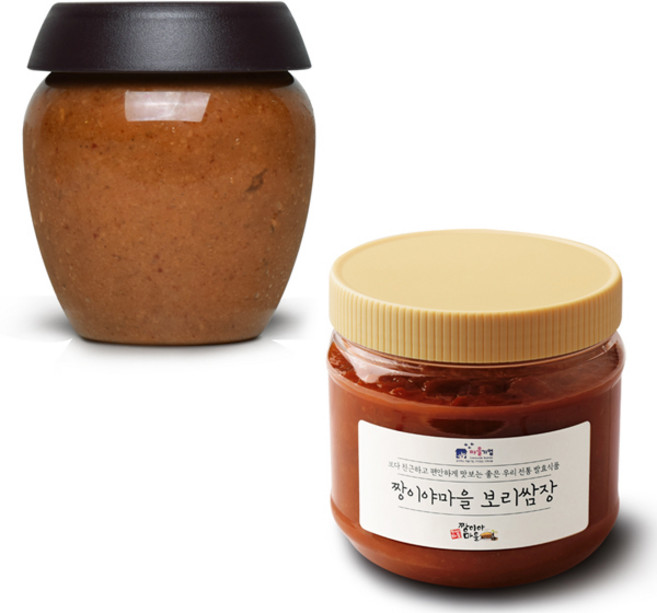 짱이야마을 직접 농사지은 재료 보리등겨장500g 보리쌈장500g, 500g, 2개