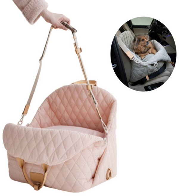 퐁신퐁신 3in1 반려동물 카시트, 브라운, 1개