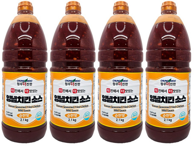 청우 양념치킨 순한맛소스 2.1kg, 4개