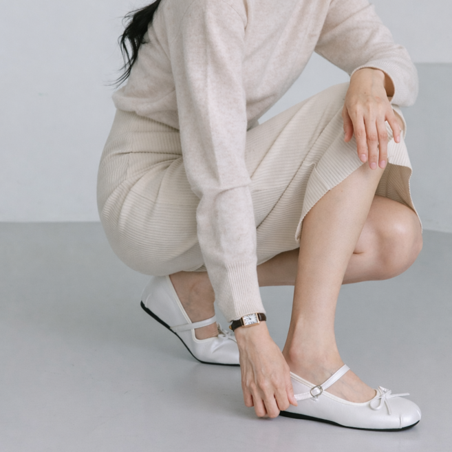 메리제인 키높이 구두 5cm 여성 발편한 속굽플랫 슈즈 화이트 봄 여름 여성신발 운동화