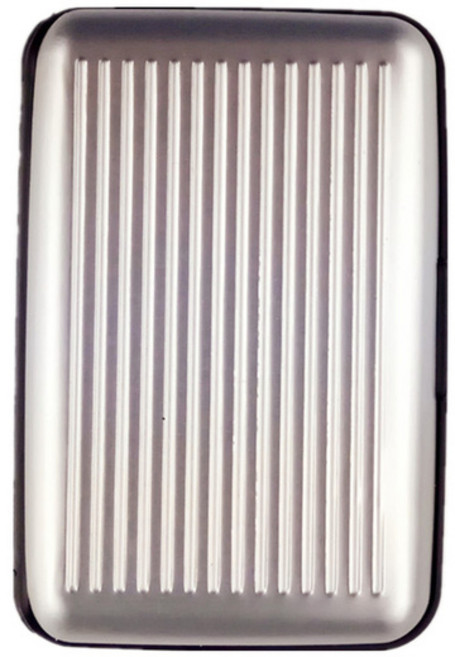 통장케이스 남성용 알루미늄 은행 카드 홀더 차단 하드 케이스 지갑 솔리드 신용 RFID 방지 스캐닝 보호, 05 Silver, 1개