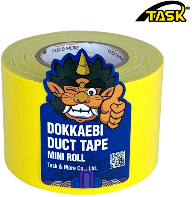 도깨비 수출용(국내산) 덕트테이프 덕테이프 미니롤 YELLOW 50mmX10m, 1개