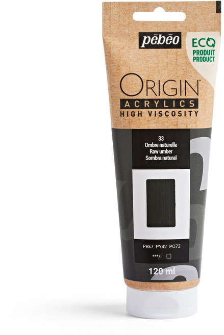 뻬베오 오리진 아크릴 물감 120ml 친환경 아크릴 물감, 33 Raw umber
