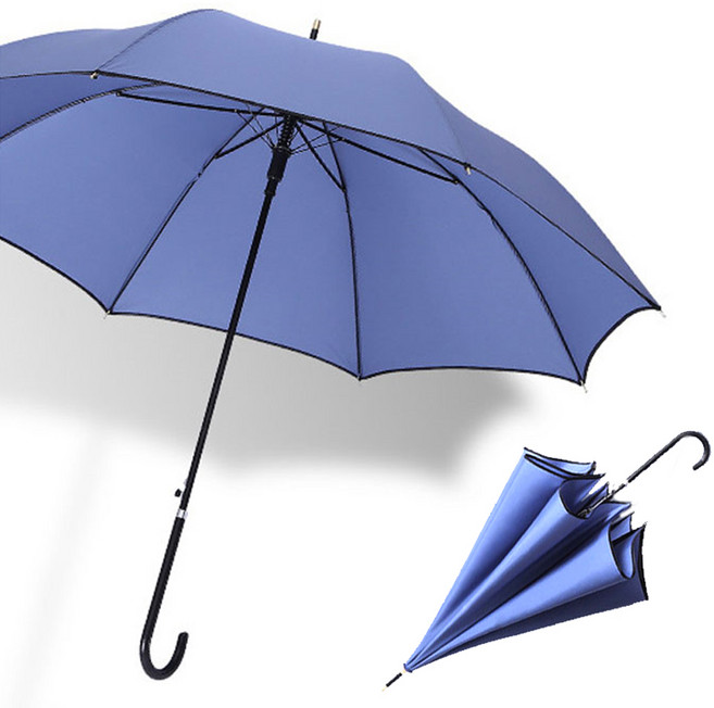 Regn 감성 파스텔 슬림 가죽핸들 자동 장우산 경량 고리형 손잡이 튼튼한 방풍 우산