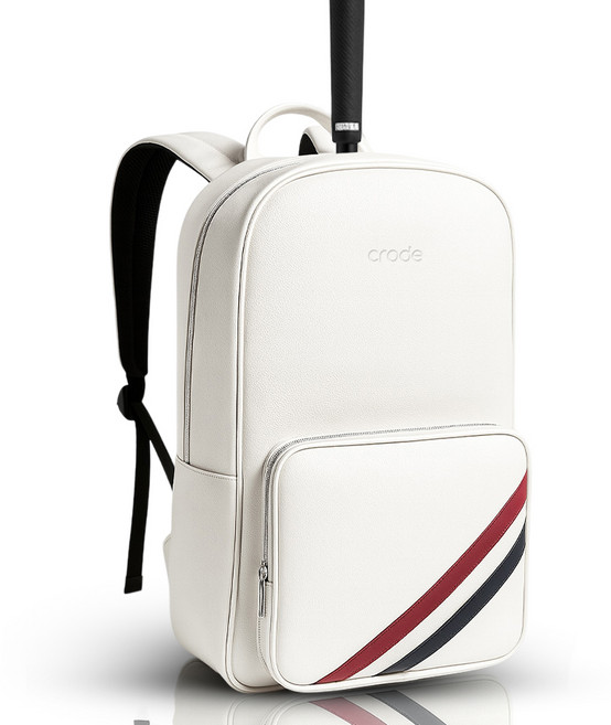 크로드 파크골프 백팩 파크골프채 가방 프리미엄 가죽 배낭, 클래식화이트