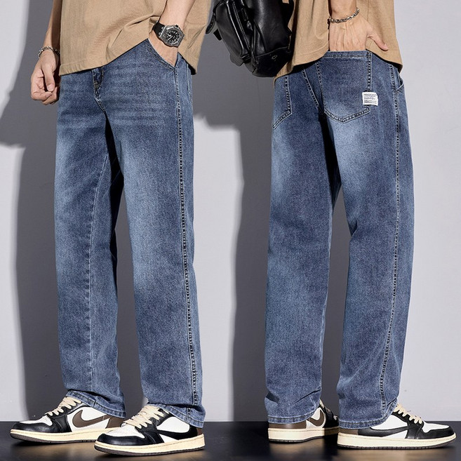 wassup 남성 청바지 워싱 스판 데님 팬츠 일자핏 프리미엄 컴포트 통바지