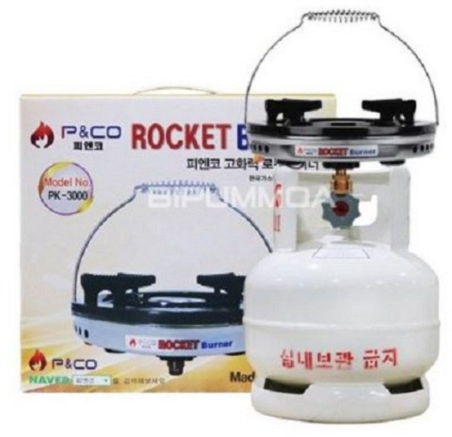 LPG 가스통 3kg + 피엔코 로켓트버너(PK-3000) 세트, 1개