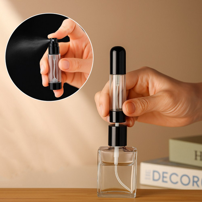 영바이브 펌핑식 향수 소분용기 향수 공병 5ml, 1개, 투명