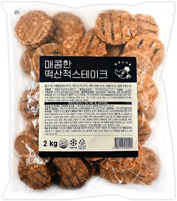 맘모스 매콤한 떡산적 스테이크, 2kg 1개, 2kg, 1개