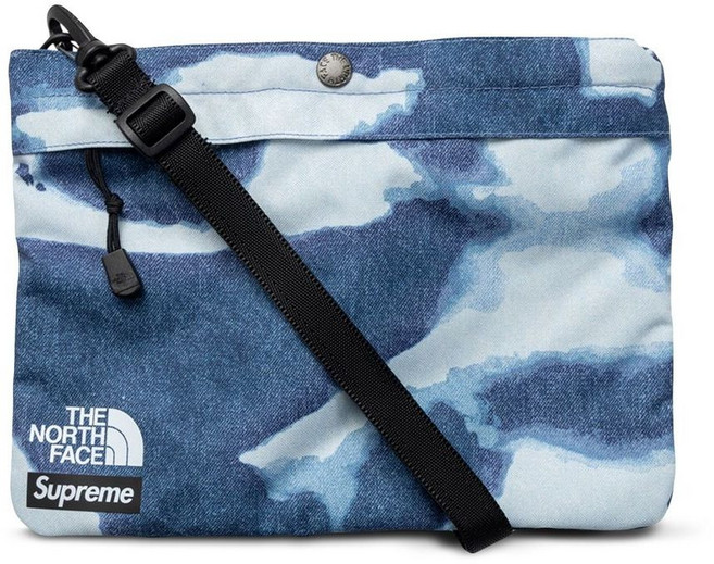 슈프림 슈프림 X TNF 블리치드 데님 프린트 숄더 백