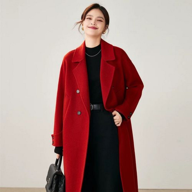 뉴욕멋쟁이 제시카 더블 여성 롱코트