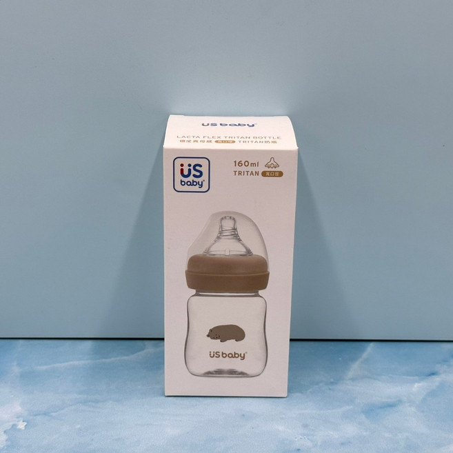 優生 US baby 真母感 寬口徑 TRITAN 奶瓶 160ML / 300ML 臺灣白海豚 / 棕熊, 1個