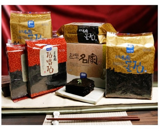 완도명가김세트1호(돌김100장 x 3속 김밥김100장 x 2속), 단일속성, 1개, 단품