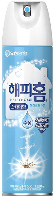 해피홈 에어로솔 수성 모기퇴치제 스카이향, 1개, 500ml
