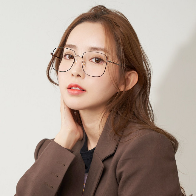 룩스토어 사각메탈안경 지디안경 복고풍 사각안경 패션안경 트렌디안경 블루라이트차단 자외선차단