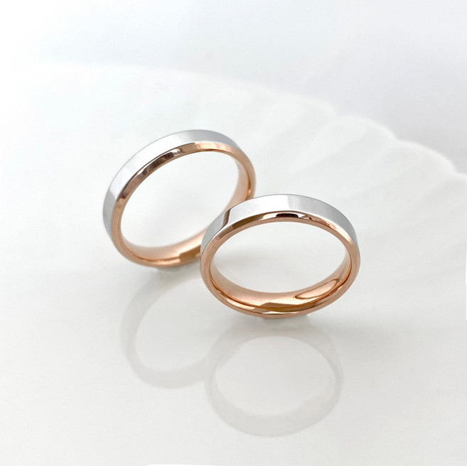 (각인포함) 써지컬 에디 투톤 반지 학생 커플링 100일 기념일 선물