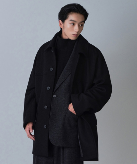 무신사스탠다드 MUSINSA STANDARD 울 블렌드 오버사이즈 카코트 [블랙]MMECT7C07-BK 113147