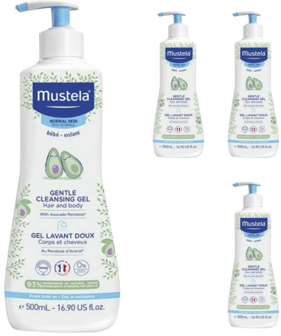 무스텔라 젠틀 클렌징 젤, 4개, 500ml