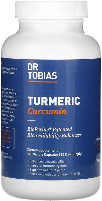 닥터토비아 강황 커큐민 120 베지캡슐, 3개, 120정 - 쿠팡