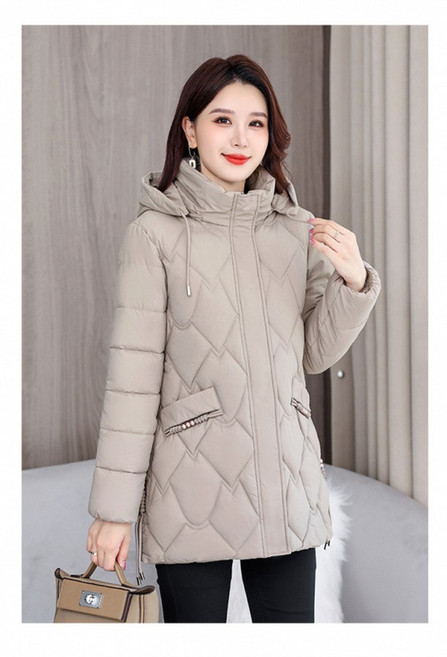 COSYEVNO 여자 패딩 겨울 분위기 있는 슬림 캐쥬얼 40-50대 코트 tzk-8