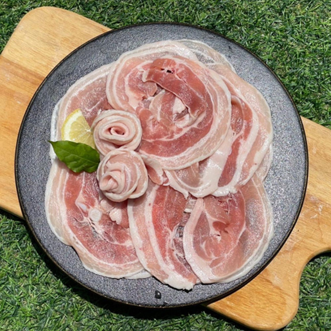 국내산 슬라이스 대패 꽃삼겹살 500g, 꽃삼겹 500g