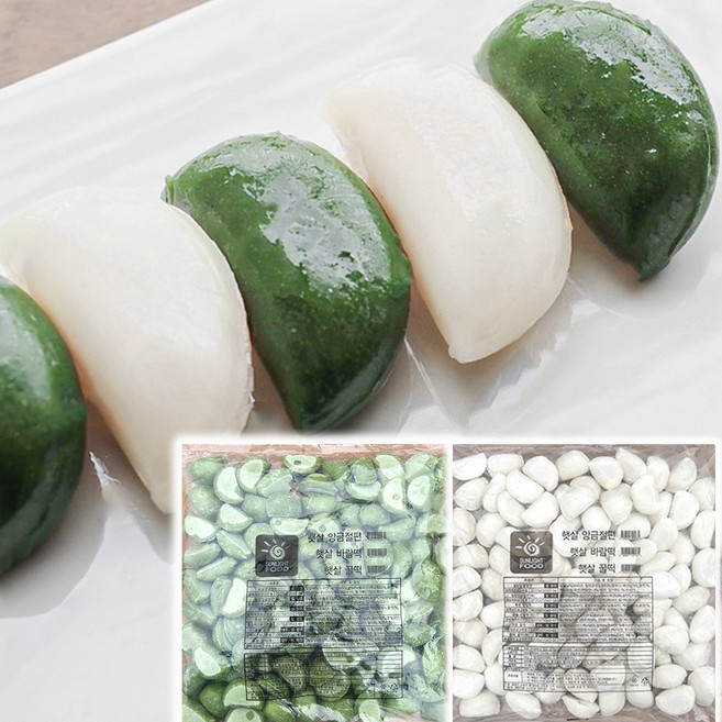 바람떡 흰색+쑥색 모듬떡 냉동 송편 팥앙금 반달송편, 1개, 3kg