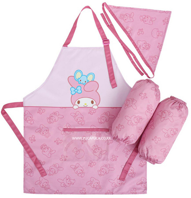 21000 산리오 앞치마 세트 토시두건 3종 [마이멜로디 허니]