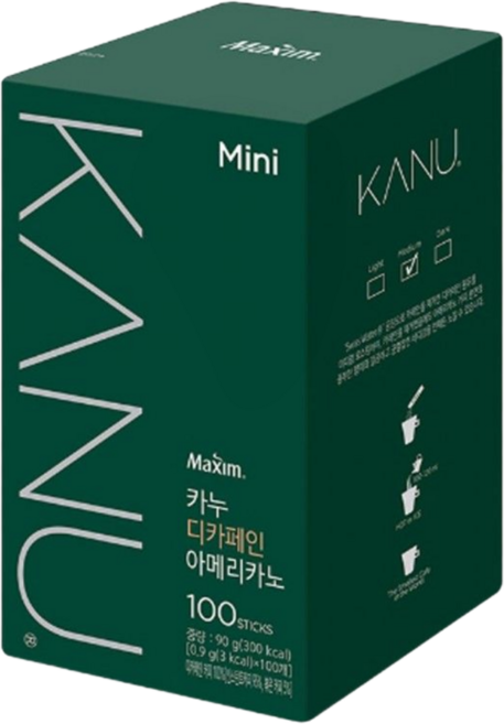 카누 미니 디카페인 아메리카노 100T (90g), 900mg, 100개입, 1개