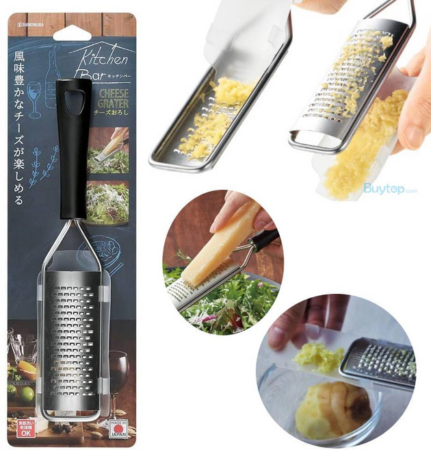 시모무라 다용도 갈이 스텐 치즈 그라인더 고급 스텐 강판 그레이터, 1개