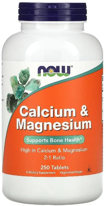 NOW Foods 칼슘 마그네슘 250정 125일분 글루텐프리 미국직구, 1개 - 쿠팡
