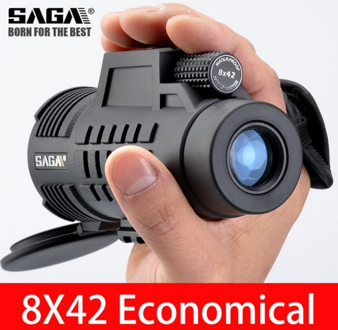 야간투시경 망원경 Saga-전문 단안 망원경 8/10/12X42/50 미니 소형 Bak4 프리즘 소형 사냥 저조도 야간 투, 01 8x42