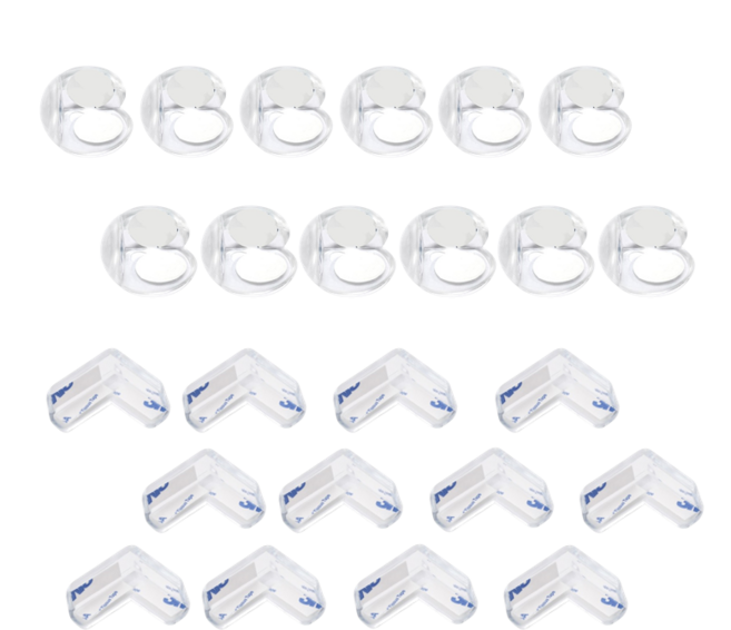 웨이타오 다용도 투명 실리콘 코너보호대 원형 L형 가구 책상 찬장 모서리가드 충격방지, 1세트