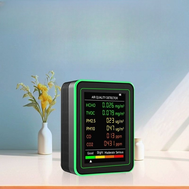 미세먼지 측정기 초미세먼지 공기질 실내 가정용 6-in-1 이산화탄소 측정기 A, 적외선 먼지 5-in-1 B