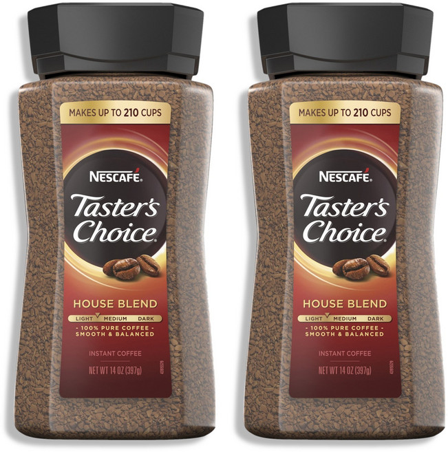 Nescafe 테이스터 초이스 하우스 블랜드 인스탄트 커피 397g, 2개, 1개입