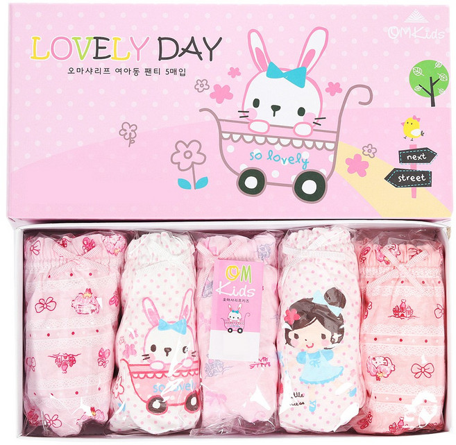 오마샤리프 여아용 러블리 팬티 5p 세트