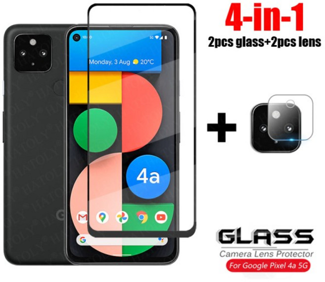 유리 용 4-in-1 Google Pixel 4A 5G 4 5 6 7 8 A XL 카메라 스크린 보호 필름 풀 커버 강화, 06 For GooglePixel8 Pro